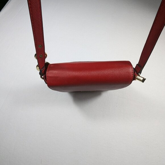 Michael Kors Hamilton Saffiano Leather Large Messenger Bag Azalea Orange - Picture 13 of 16